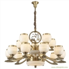 白玉燈具 玉石銅燈 全銅中式玉石燈 歐式天然玉石吊燈